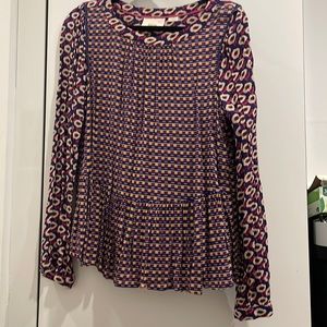 Maeve by Anthropologie Floral Patterned Tops (Size L)